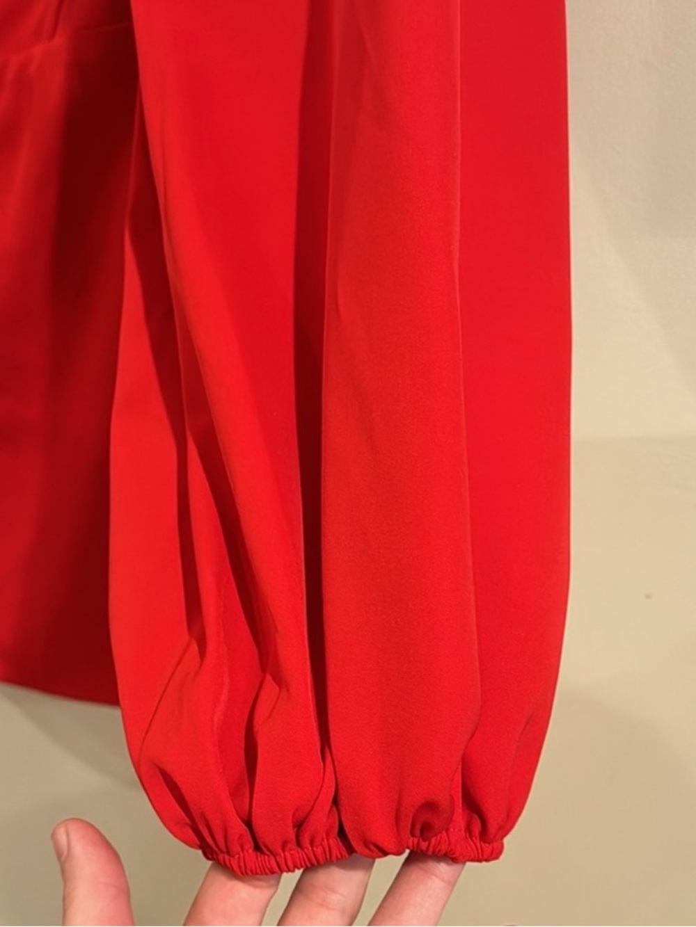 Princess Polly Red Square-Neck Mini Dress with Long Sleeves - Picture 6 of 8